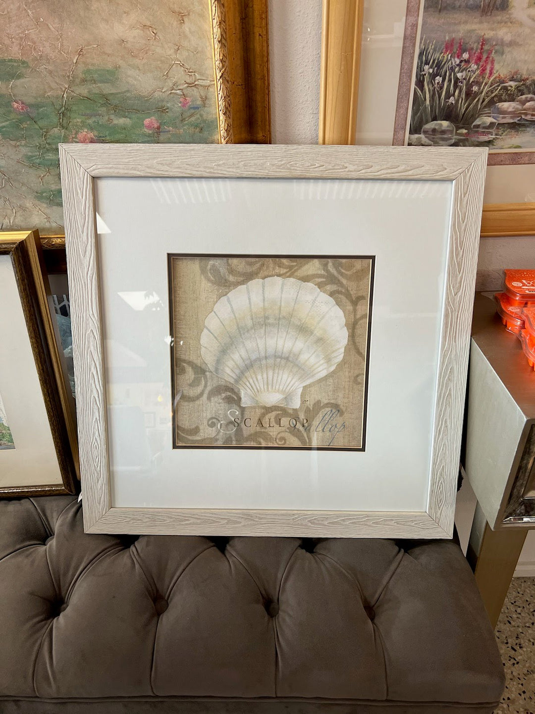 White Scallop Wall Art