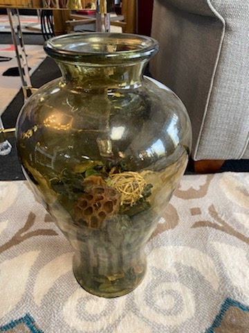 Brown glass vase