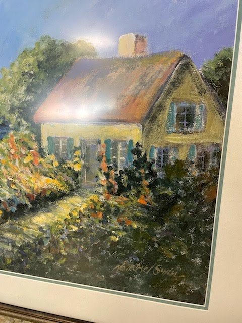 31"x28" House On Hill Framed Art