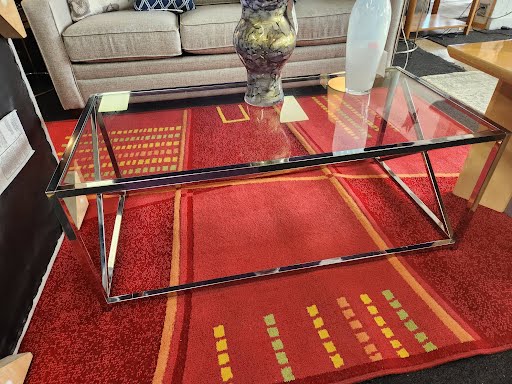 Coffee Table Chrome Glass