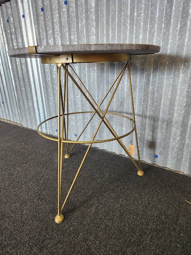 Stone Top End Table