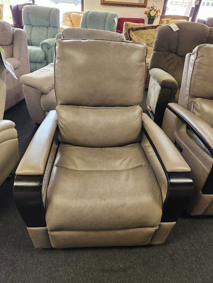 DK Taupe Power Recliner Chair
