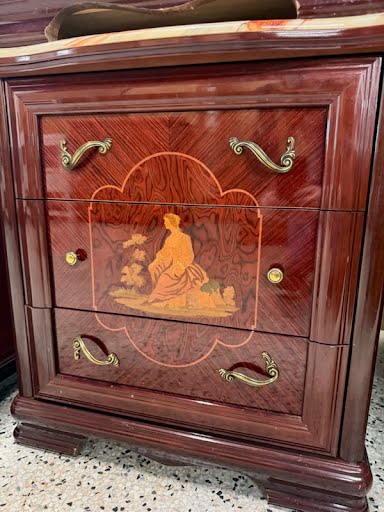 Italian Wood Painted Nightstand