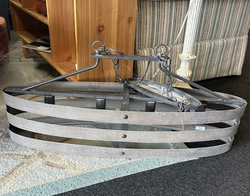 Farmhouse Chandelier Weathered Gray