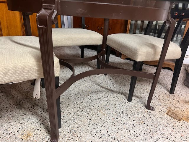 60" Round Glass Top Dining Table