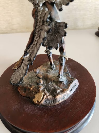 Eagle Dancer Legends Mixed Media Metal Sculpture by Christopher A. Pardell