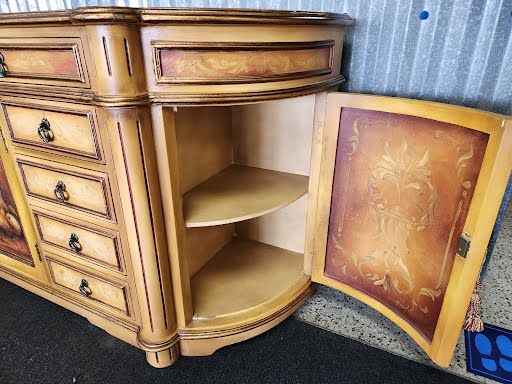 Half Moon Hand Painted Credenza