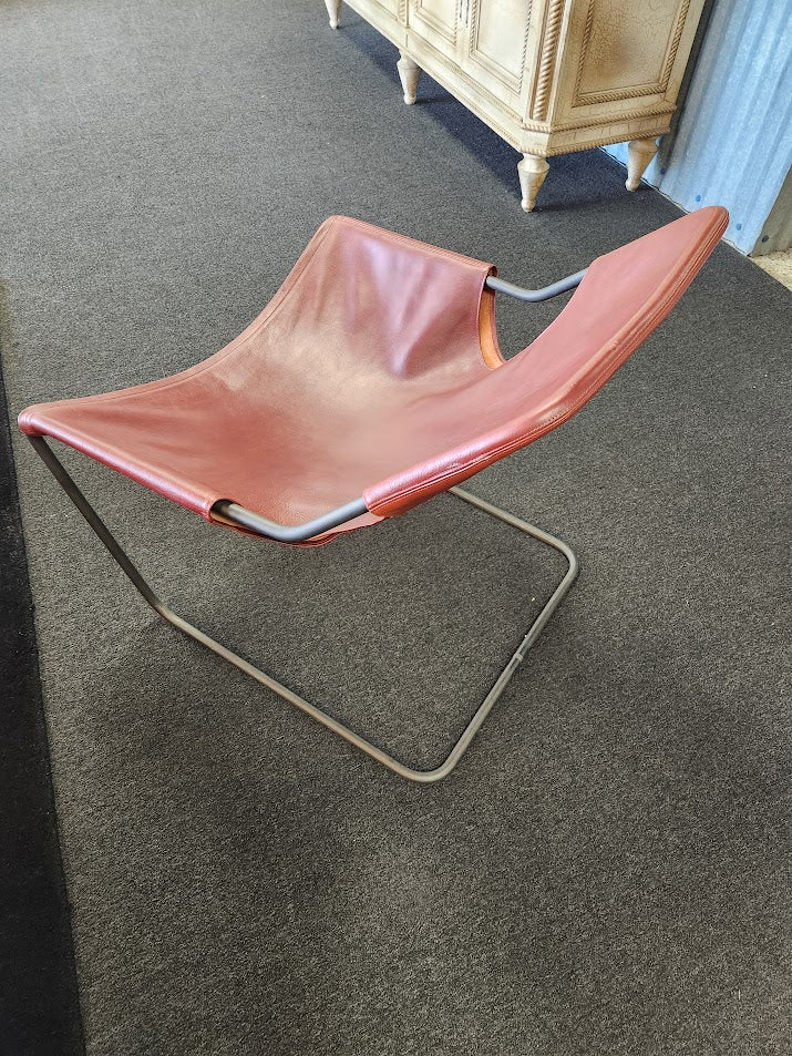 Oxblood Leather Lounge Chair