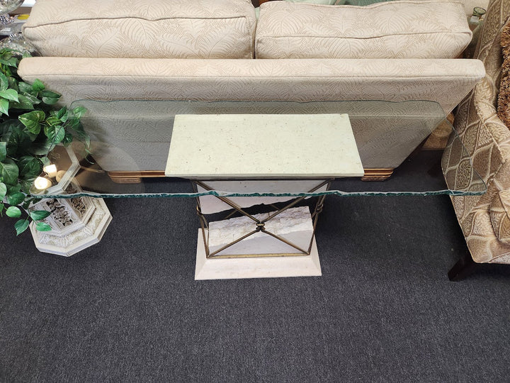 Wrought iron Sofa Table With Glass top