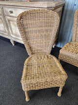 SET OF 4 | wicker Dining Chairs