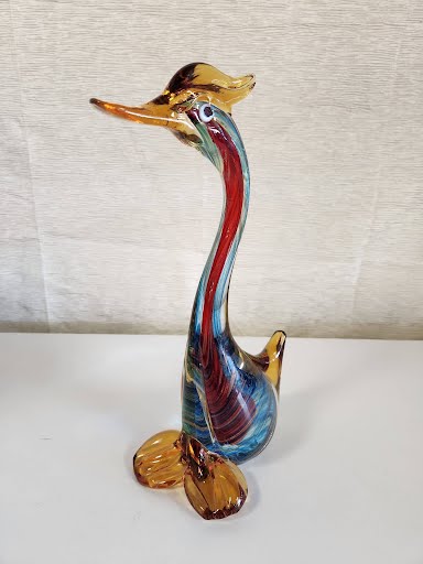 12" Murano Glass Duck
