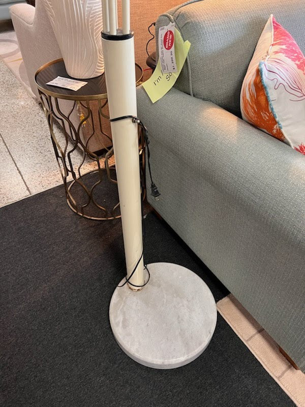 White marble base tree lamp, 5 bulbs