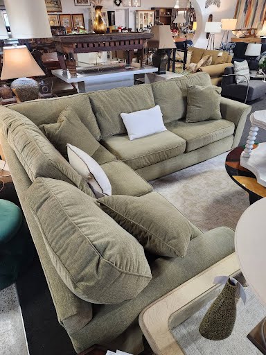 Haverty's Sage Green Sectional Sofa