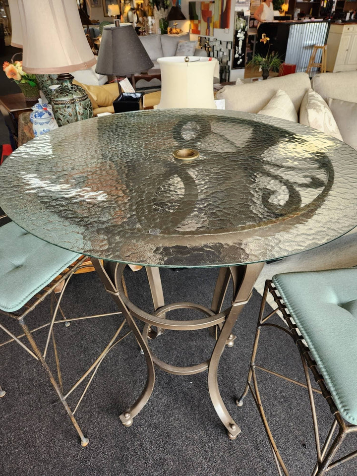 36" Round Bar Table w. Two Chairs