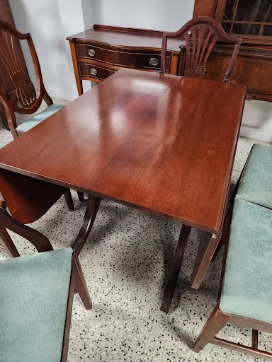 Vintage Drop Leaf Dining Set w. 6 Chairs