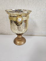 9" Glass Candle Holder