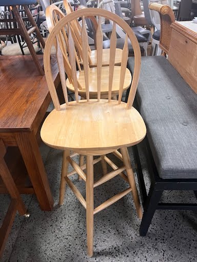 SET OF 3- Maple Swivel Counter Stools
