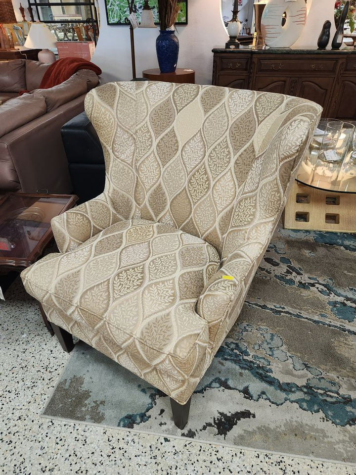 Beige Print Haverty's Chair