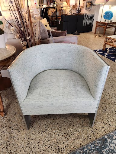 MEREDITH Driftwood Style Barrel Back Chair