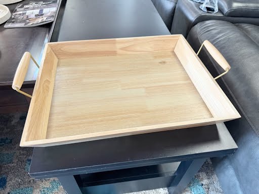 Light Wood Handle Trays