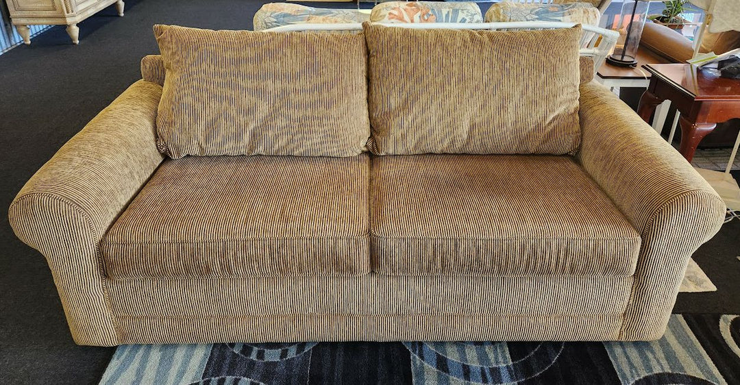Tan corduroy sleeper sofa