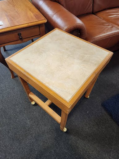End Table Tile Top on Casters