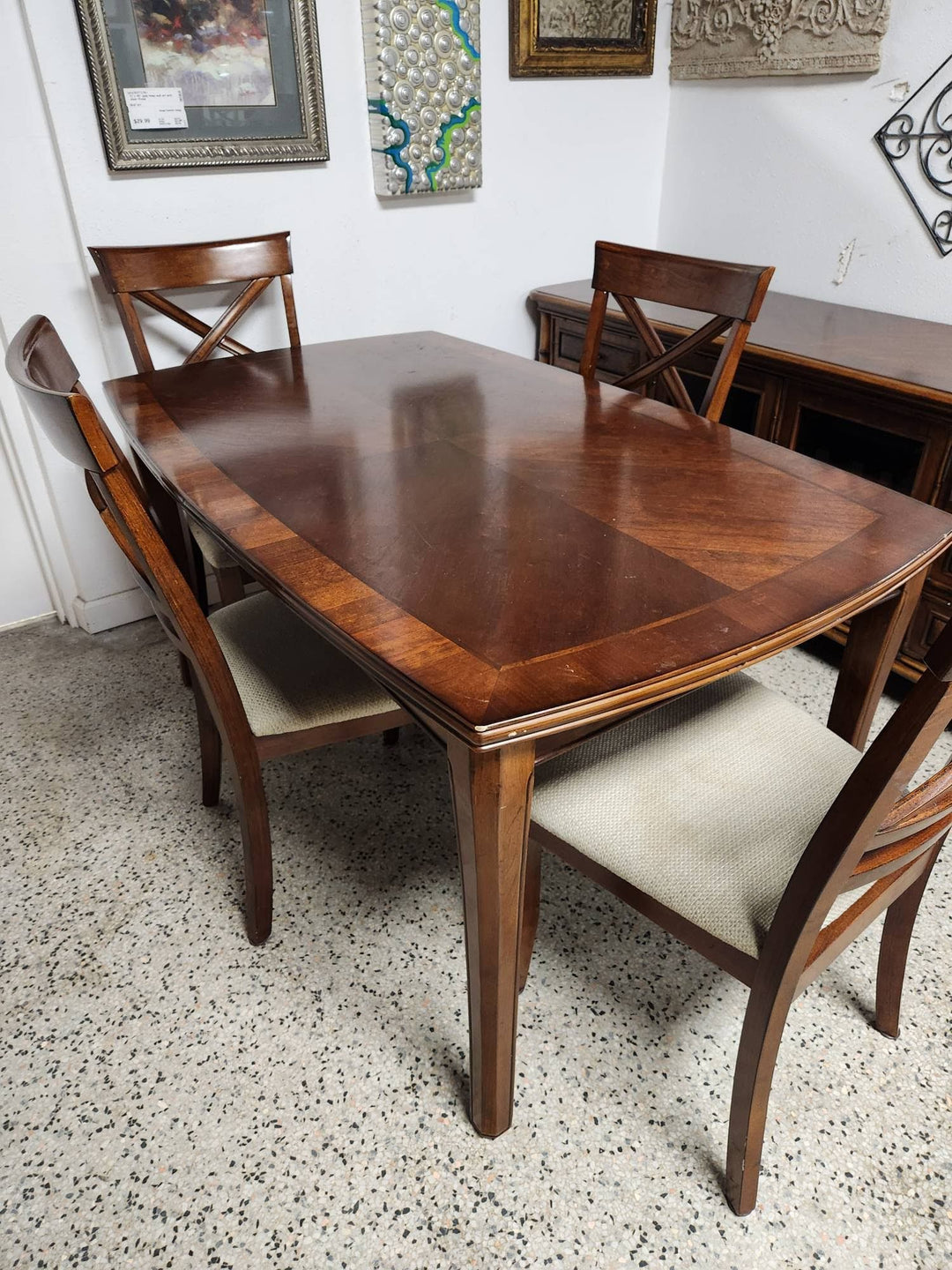 Dining Set 60x36" w. Four Chairs
