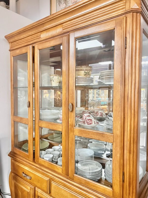 Medium Wood China Cabinet