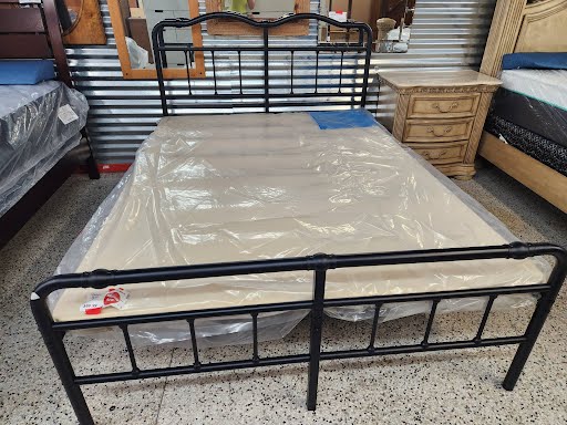 Queen Bed Blk Metal