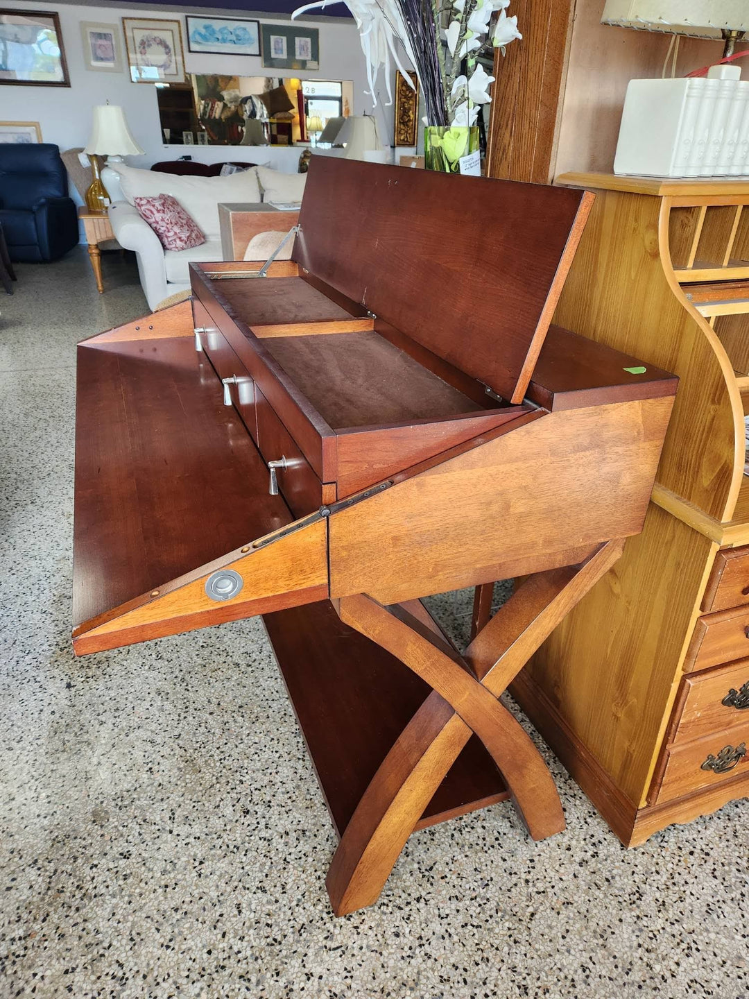 Cherry Wood Vanity / Desk