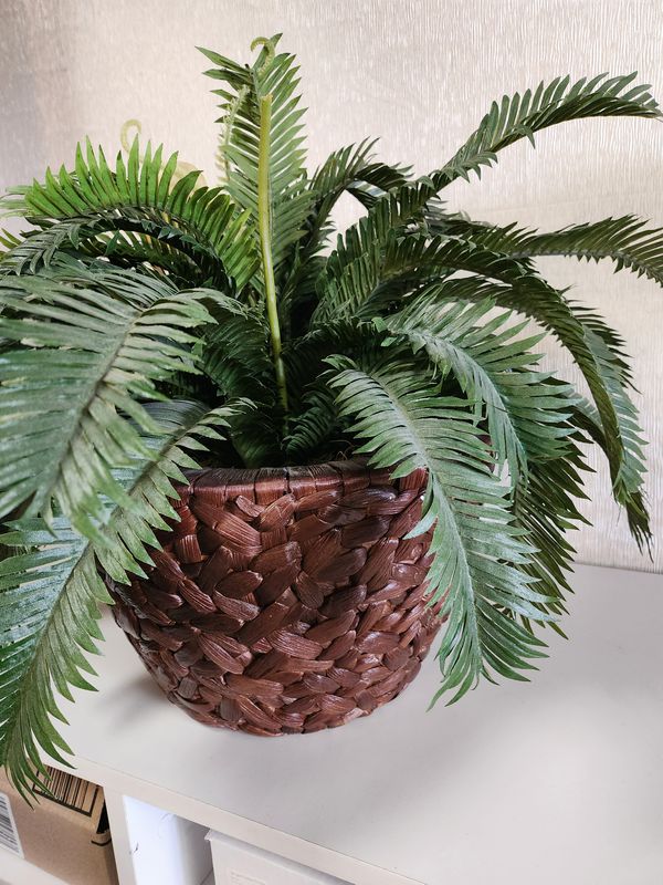Faux Plant In Basket
