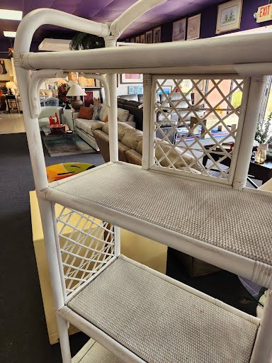 White Bamboo 68" Height Display Unit