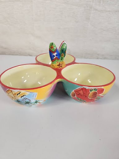 3section serving Dish