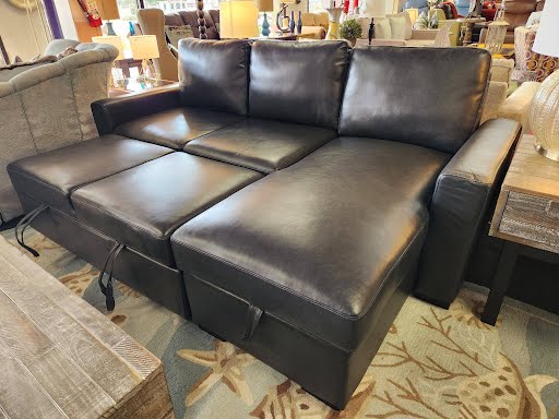 Sleeper Sofa - Charcoal w. Storage Chaise