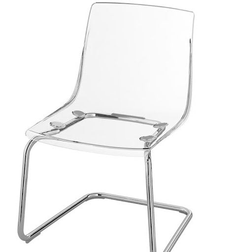 SET OF 2- Clear IKEA Chairs Armless
