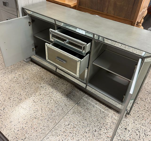 RTG Charlaine Silver Grey Console Table