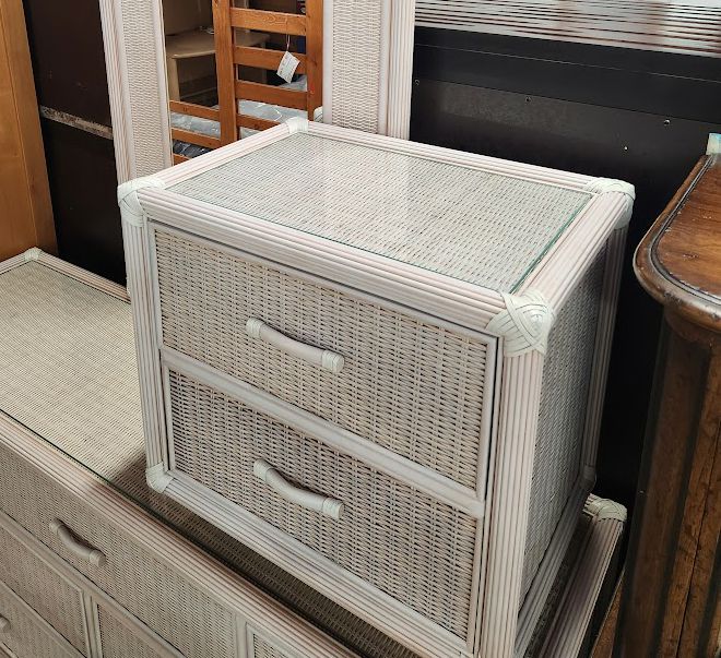 Wicker/Bamboo Nightstand