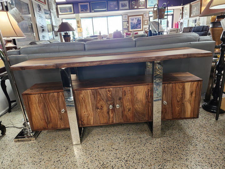 live edge wooden Sofa Table