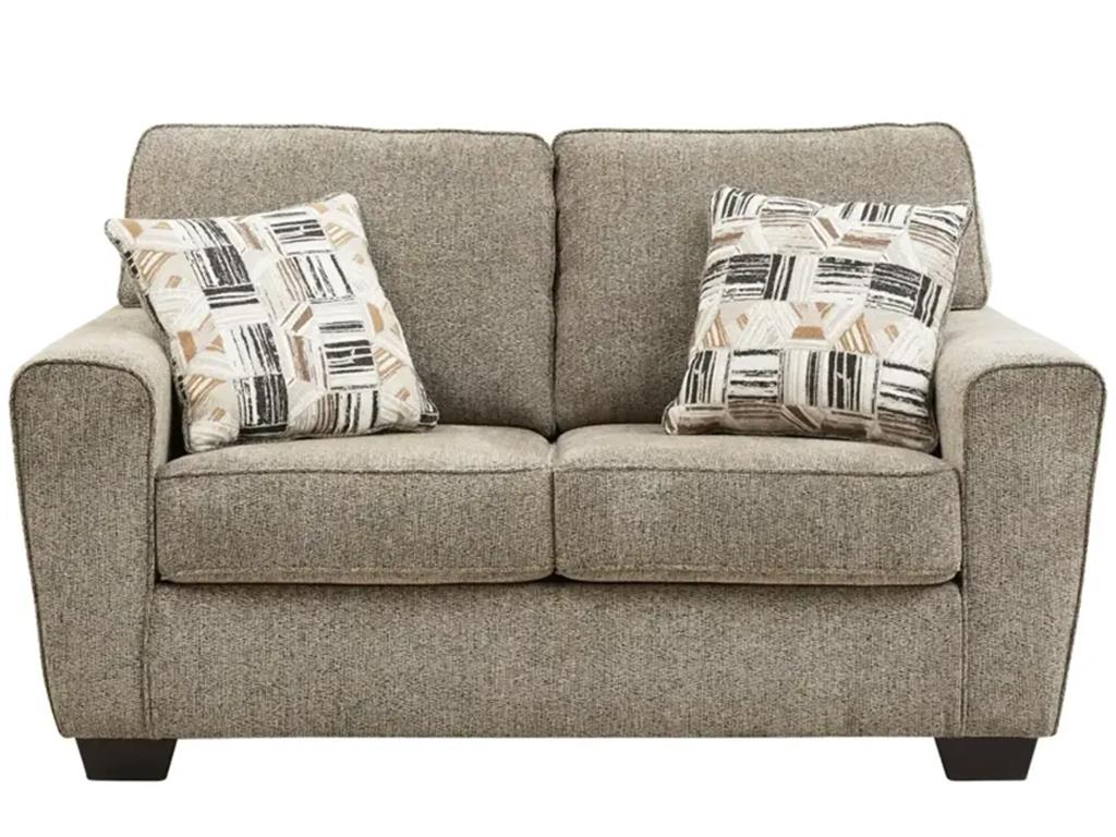Love Seat - Ashley McCluer Mocha Chenille Fabric