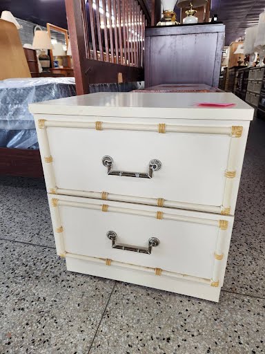 Hollywood regency Faux Bamboo Nightstand