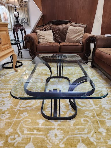 Rectangular Glass Top End Table