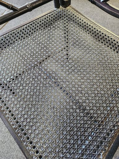 Black Woven Cane Chair