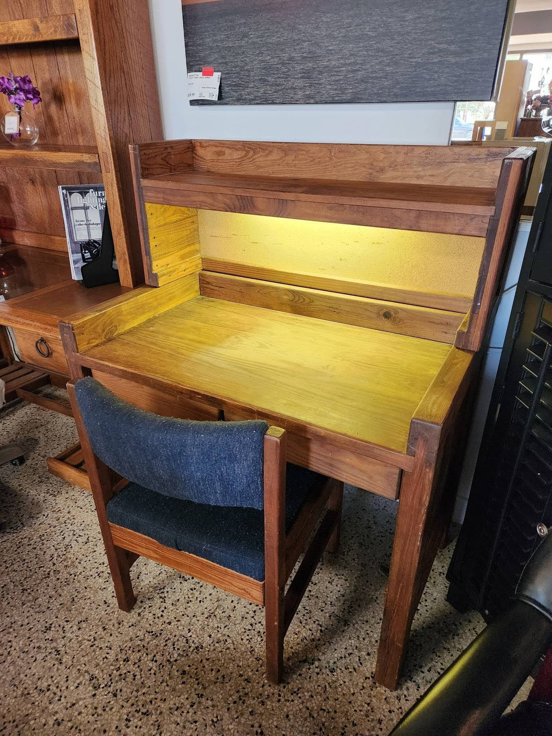 Desk with Chair, Solid Wood