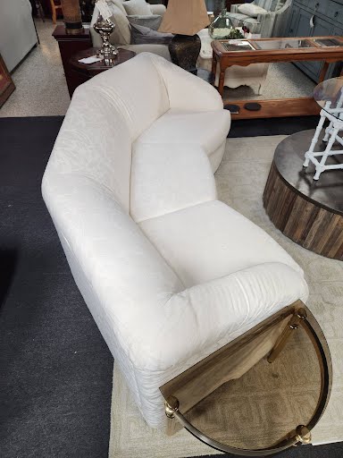 White Curved Sofa