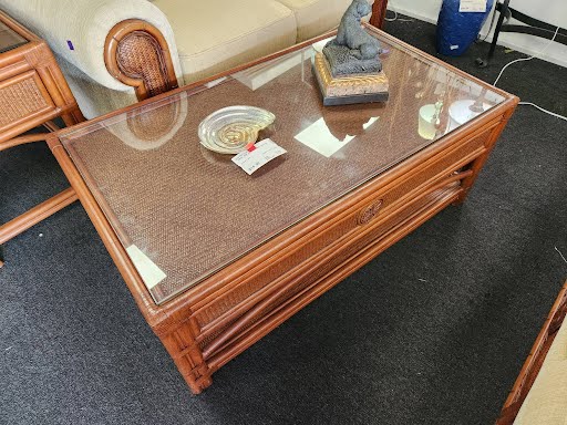 3 Pc Set- Bamboo Coffee Table w. 2 End Tables