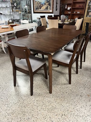 76"x40" Dining Set w. 6 Chairs