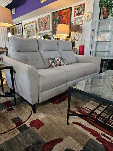 Grey Double Recliner Sofa