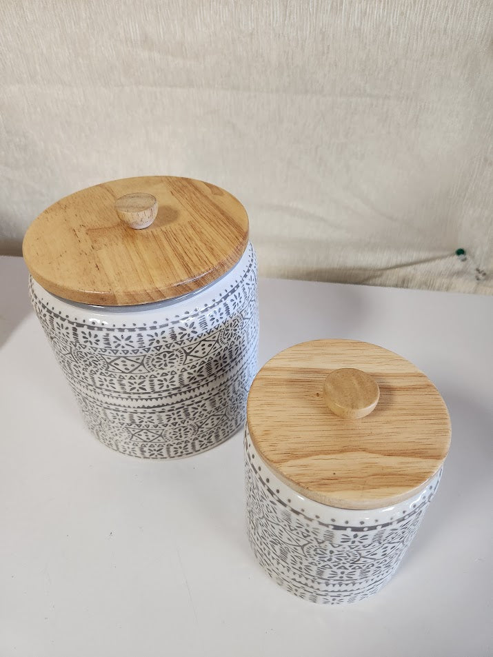 Grey Canisters With Lids Home Item