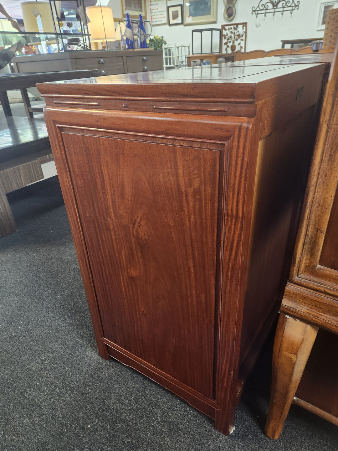 1960's George Zee Rosewood Oriental style stereo Cabinet