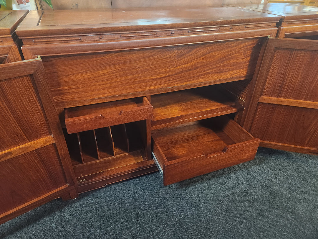 1960's George Zee Rosewood Oriental style stereo Cabinet